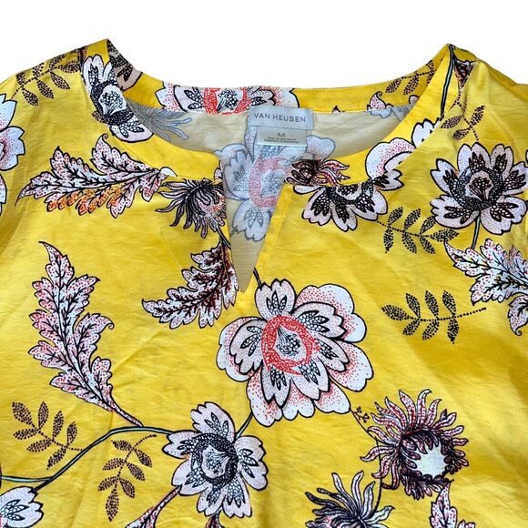 Van Heusen Blouse Lemon Floral Bundle Shirts Popover Tunic - Picture 7 of 15